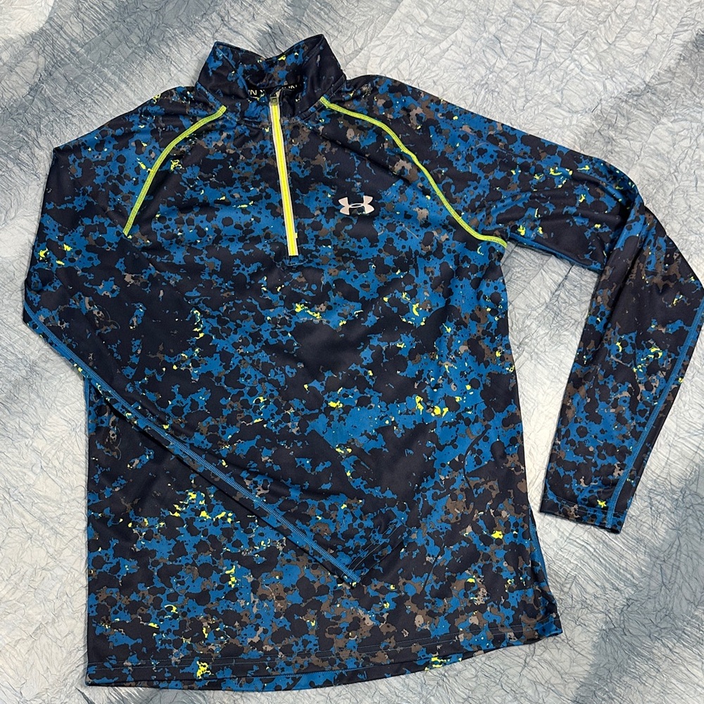 20. Under Armour Navy and Neon Long Sleeve Top